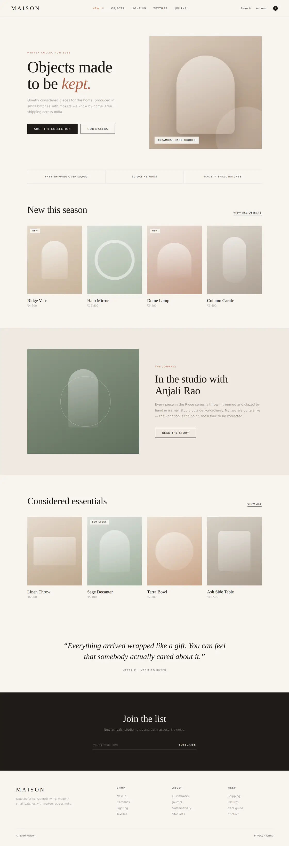 A premium e-commerce store design by GrowVibe